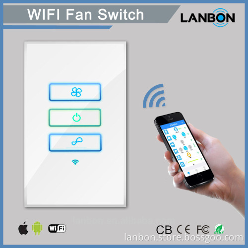 Shenzhen wireless home automation complete smart home system touch and remote control smart fan switch